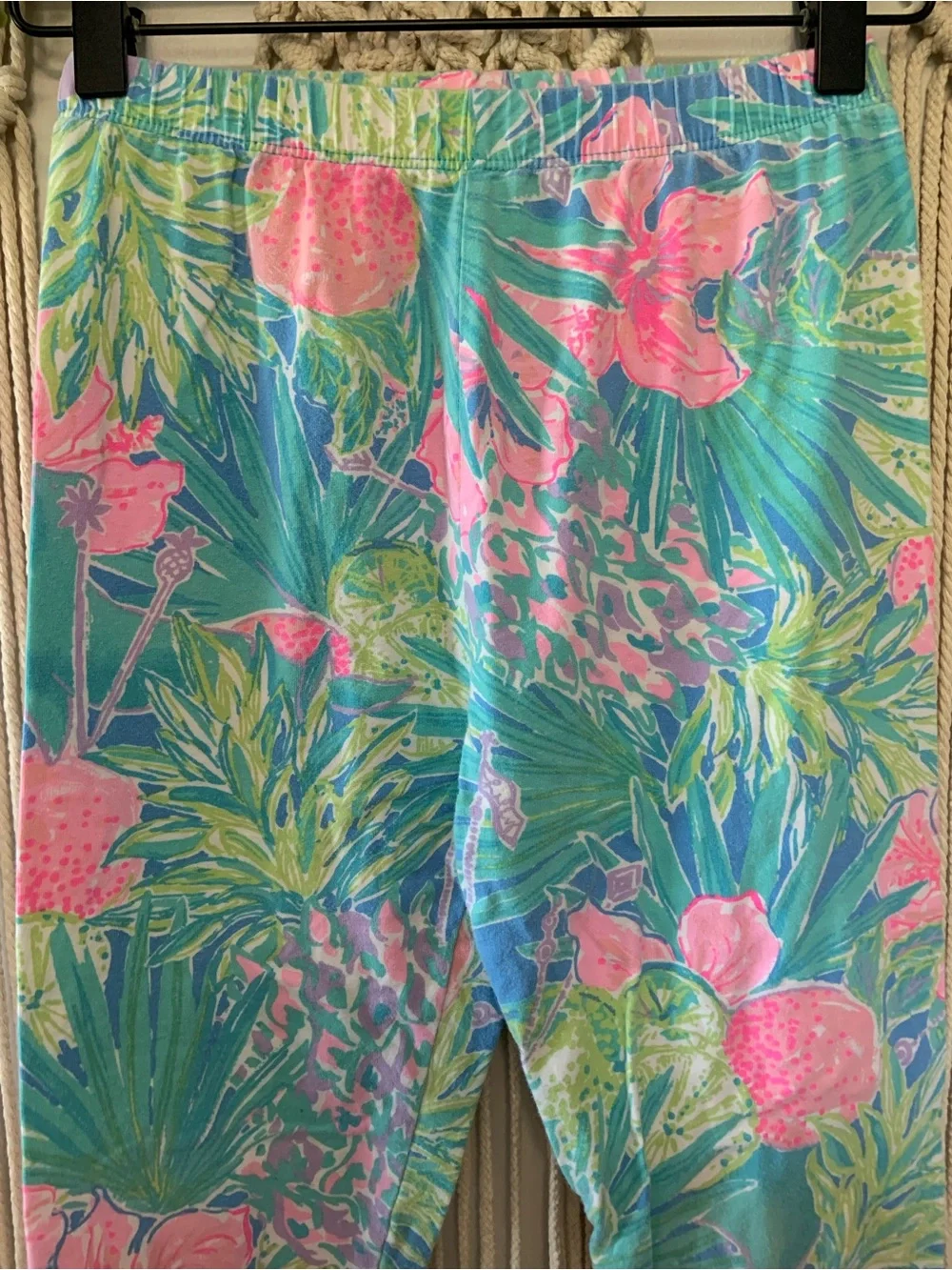 LILLY PULITZER Girls Tropical Print Pajama Pant Leggings Size 12 - Picture 3 of 10